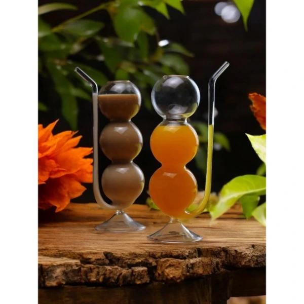 Pipetli Boğumlu Cam Bardak ( Lisinya ) Pipetli Boğumlu Cam Bardak ( Lisinya )