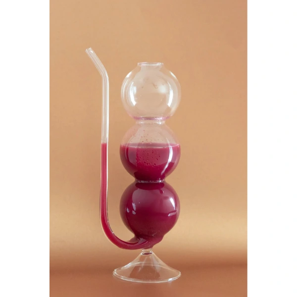 Pipetli Boğumlu Cam Bardak ( Lisinya ) Pipetli Boğumlu Cam Bardak ( Lisinya )