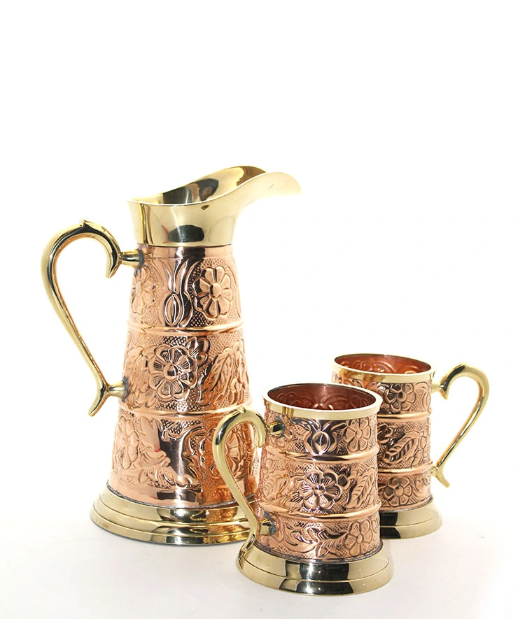 Pirinç 2 Bardaklı Sürahi Seti ( Lisinya ) Pirinç 2 Bardaklı Sürahi Seti ( Lisinya )