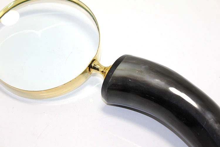 Pirinç Boynuz Saplı Büyüteç Model 3 ( Lisinya )