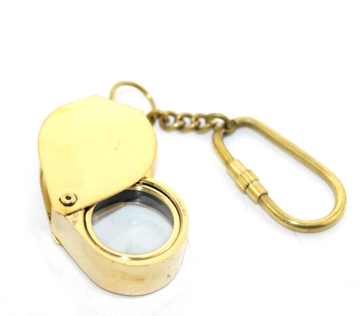 Pirinç Büyüteç Anahtarlık Model 2 ( Lisinya )