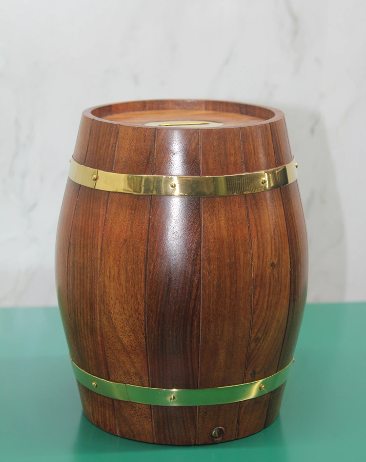 Pirinç Detaylı Fıçı Kumbara Model 3 ( Lisinya )