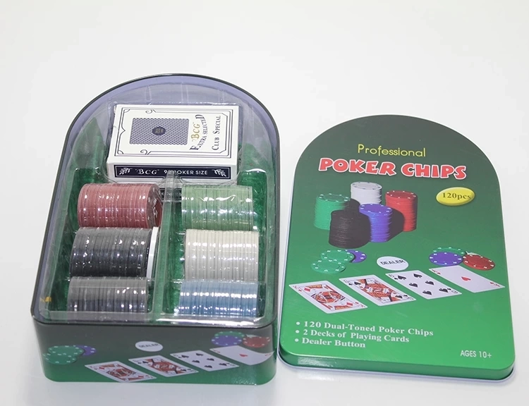Poker Oyunu 120 Chip Ve 2 Adet İskambil Oyun Setine Sahip Poker Oyunu Alk2542 ( Lisinya )