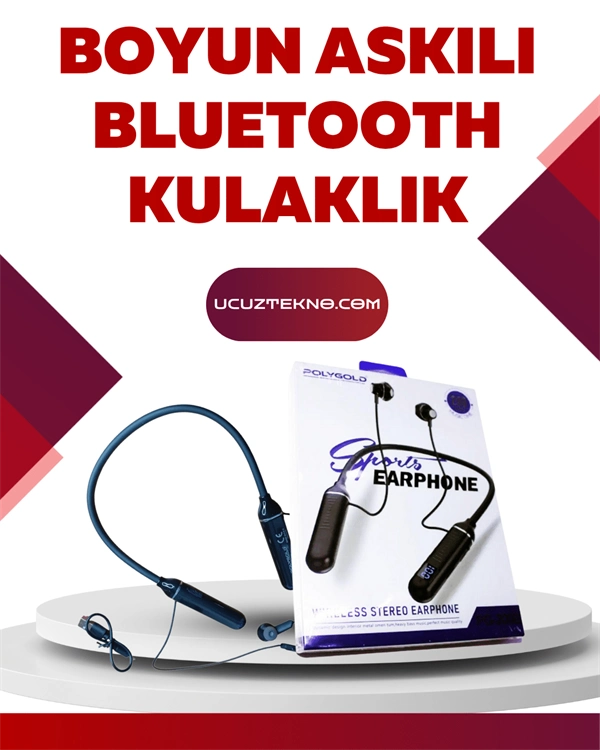 Polygold Pg-100 Bluetooth Kulaklık – Ergonomik Boyun Bantlı Tasarım, Net Ses Ve Konfor ( Lisinya )