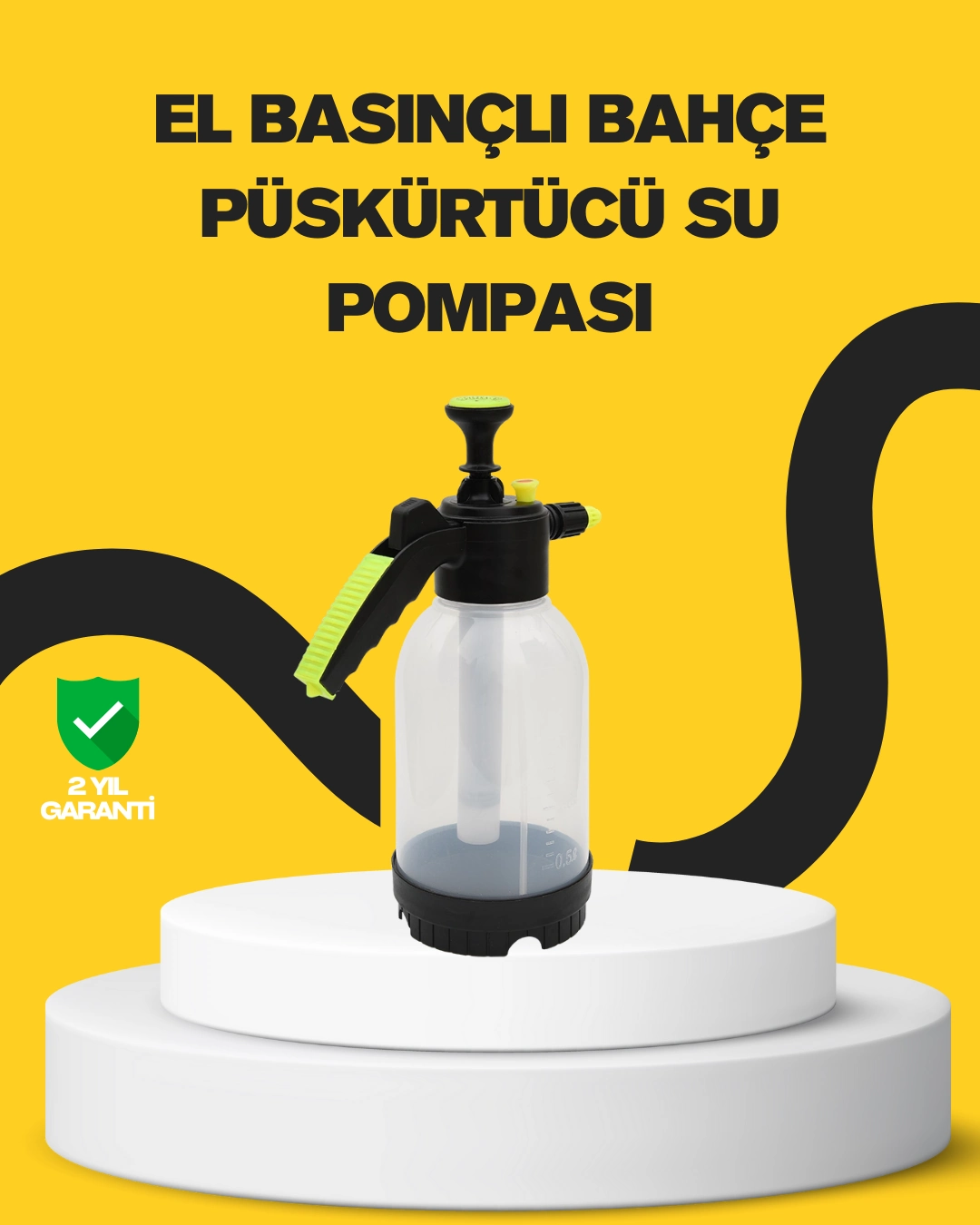 Pompalı Köpük Püskürtücü 2 Litre Dayanıklı Manuel Basınçlı Yıkama Şişesi ( Lisinya )
