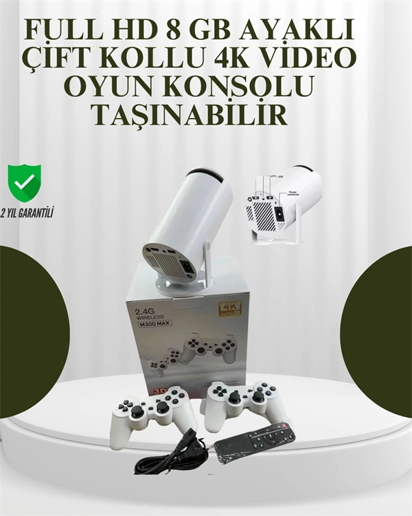 Portatif 4k Projeksiyon – 4.000 Uygulama, Kablosuz Yansıtma Ve Bluetooth 5.0 ( Lisinya )