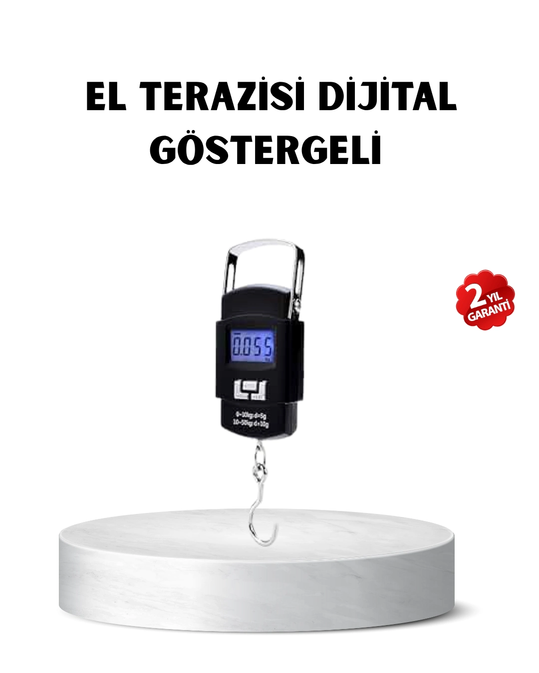 Portatif Dijital El Kantarı – Bavul, Kargo Ve Paket Tartı Cihazı 50 Kg ( Lisinya )