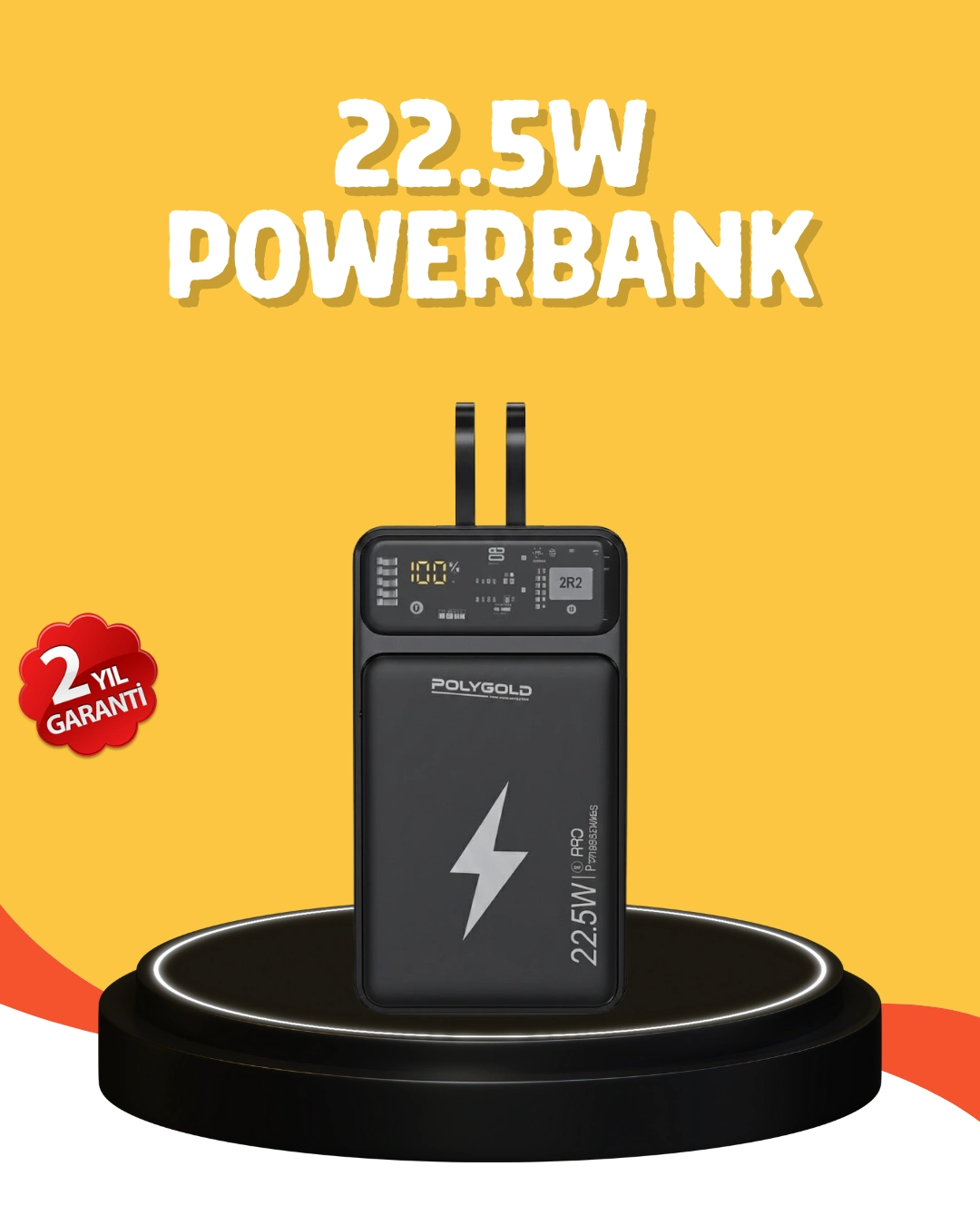 Powerbank 10000 Mah Dijital Göstergeli Taşınabilir ( Lisinya )