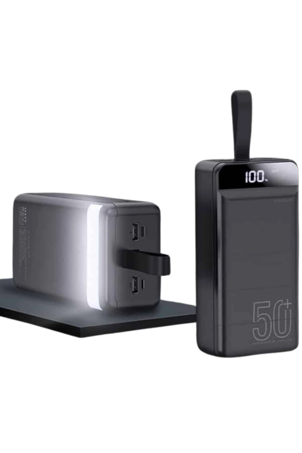 Powerbank 50.000 Mah Dijital Göstergeli Taşınabilir 4 Portlu Hızlı Powerbank ( Lisinya )