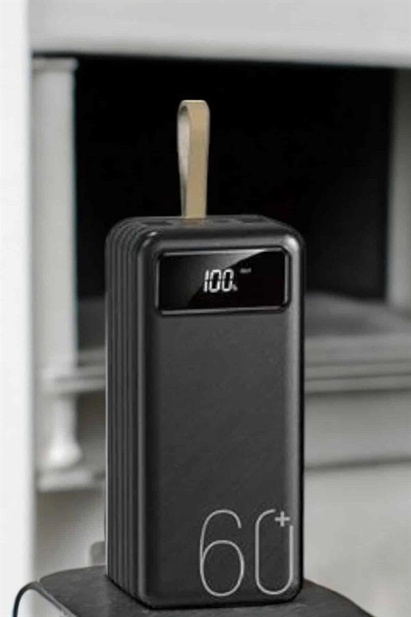 Powerbank 60.000 Mah 4 Portlu Uzun Şarj Süreli Dijital Göstergeli ( Lisinya )