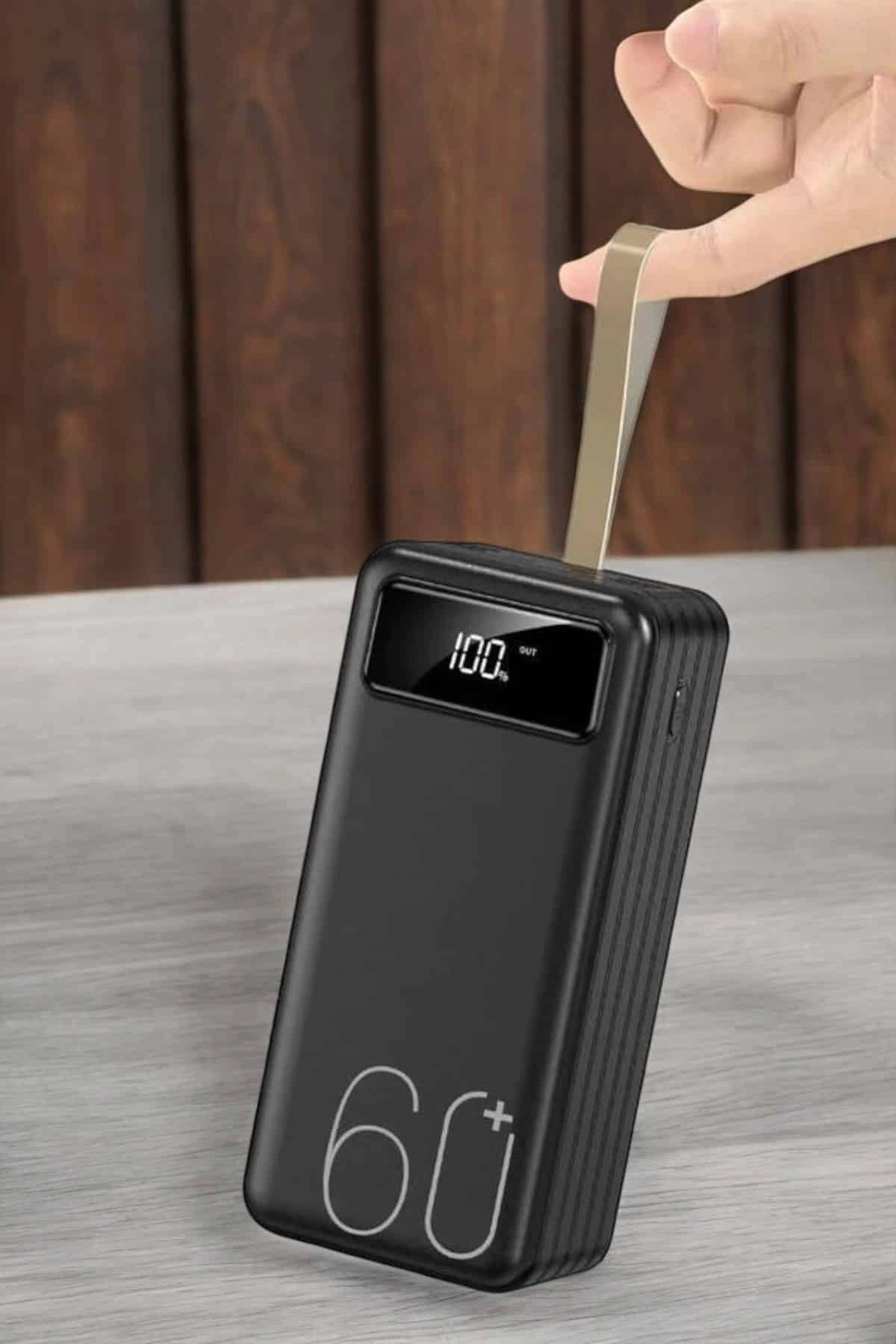 Powerbank 60.000 Mah Dijital Göstergeli 4 Portlu Taşınabilir ( Lisinya )