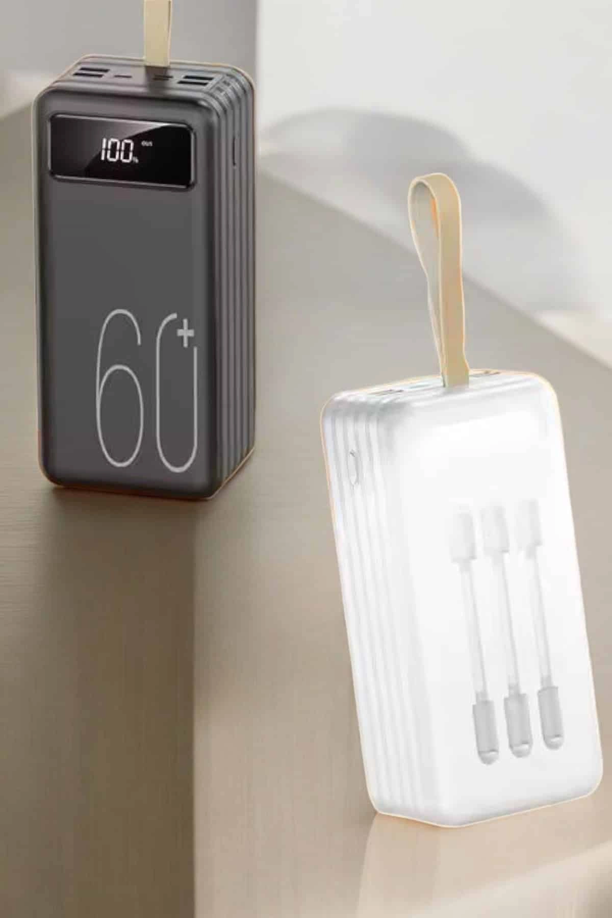 Powerbank 60.000 Mah Hızlı Şarj 4 Çıkışlı Uzun Şarj Süreli Dijital Göstergeli ( Lisinya )