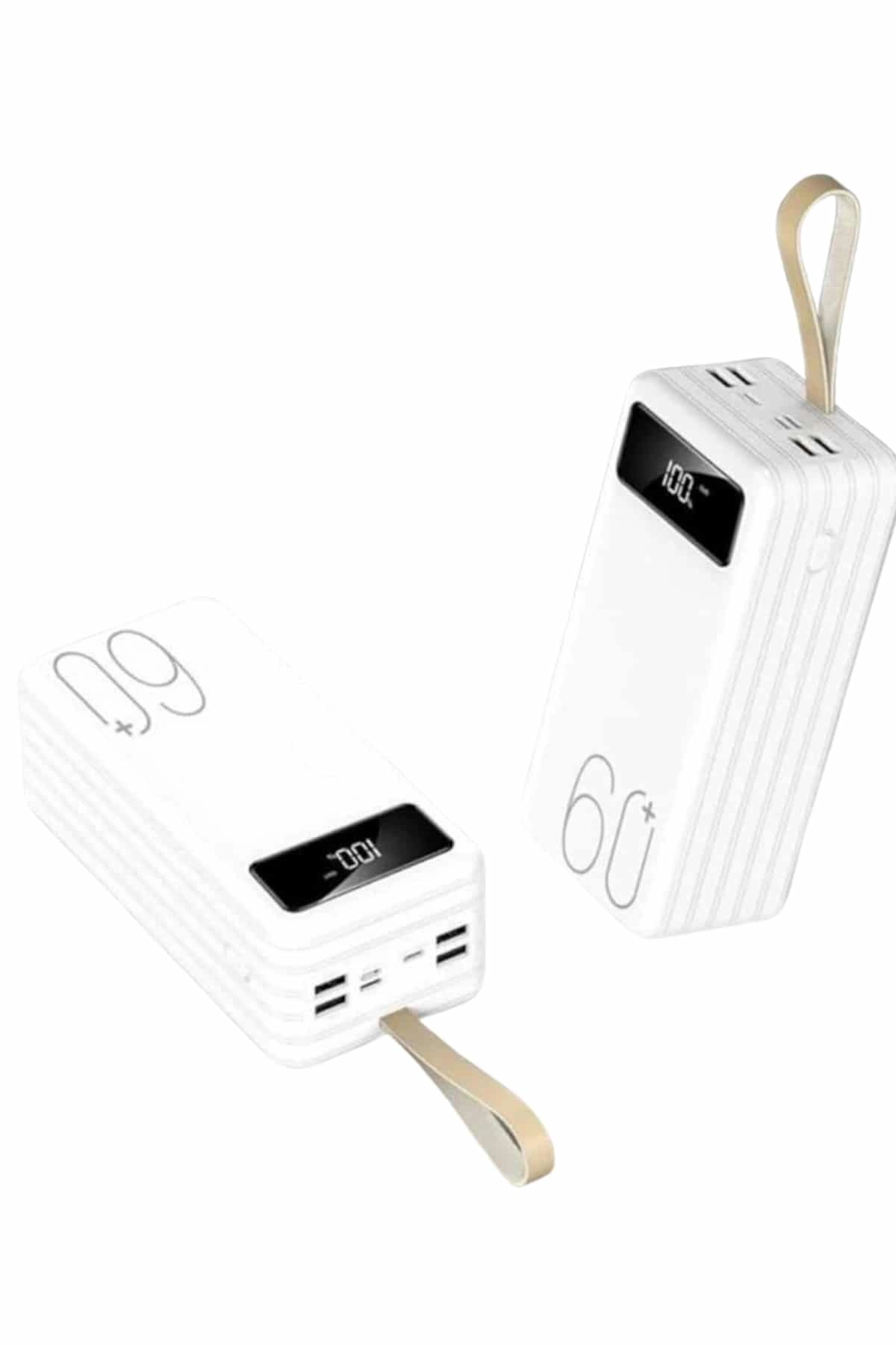 Powerbank 60.000 Mah Taşınabilir Şarj Hızlı El Fenerli Dijital Göstergeli ( Lisinya )