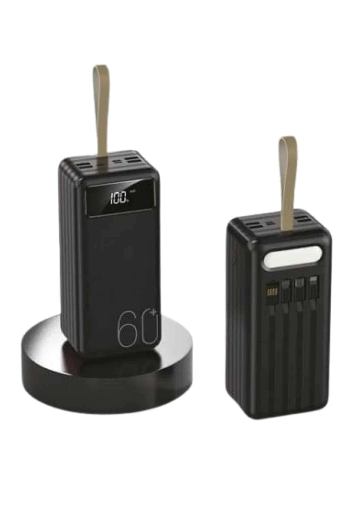 Powerbank 60.000 Mah Taşınabilir Şarj Hızlı El Fenerli Dijital Göstergeli ( Lisinya )