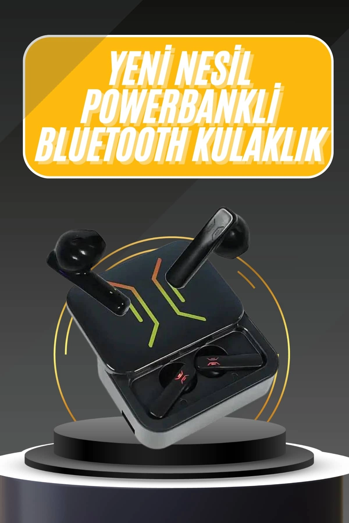 Powerbank Bluetooth Kulaklık  Kulaklığı Yüksek Ses Kaliteli ( Lisinya )