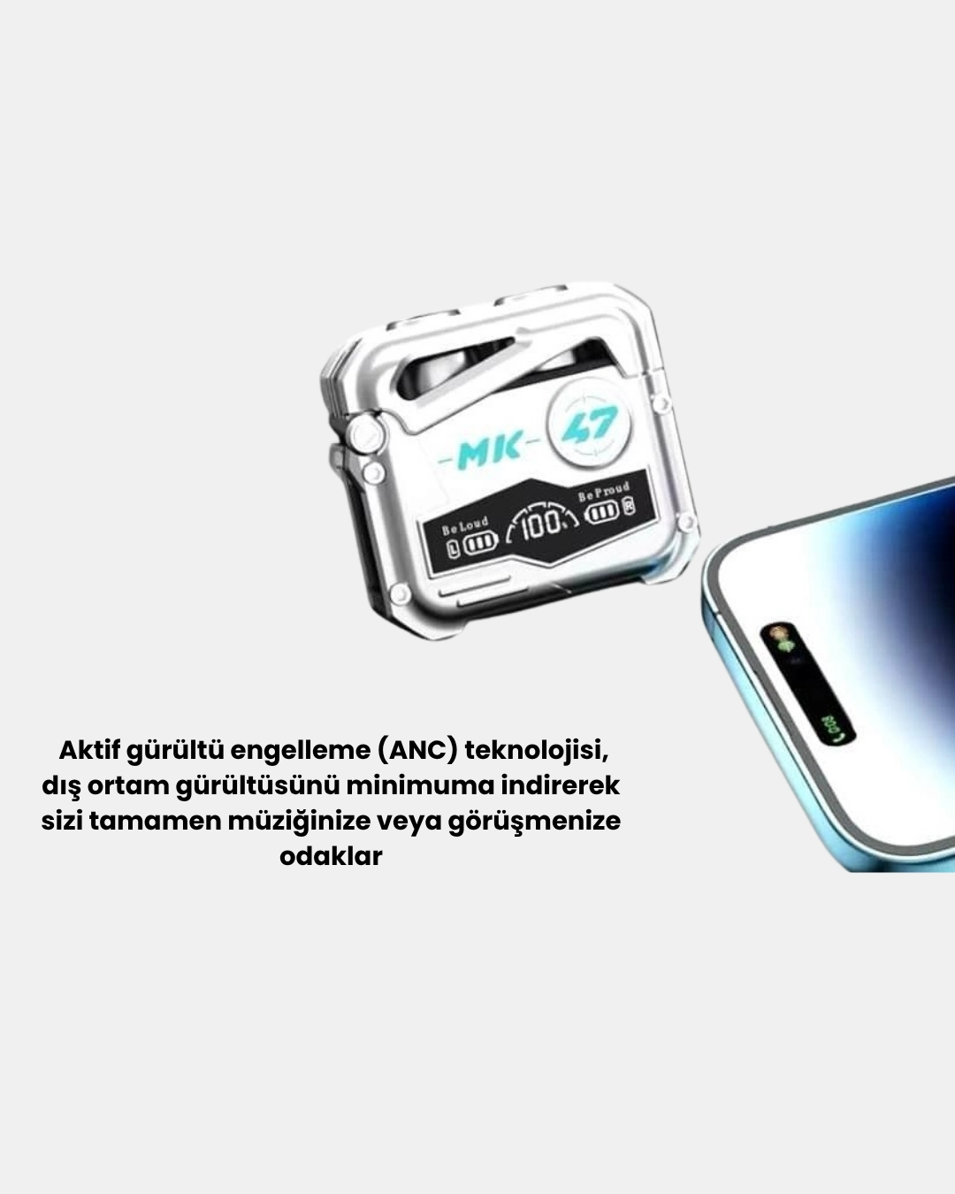 Powerbank Özellikli Bluetooth Kulaklık – Ergonomik, Suya Dayanıklı ( Lisinya )
