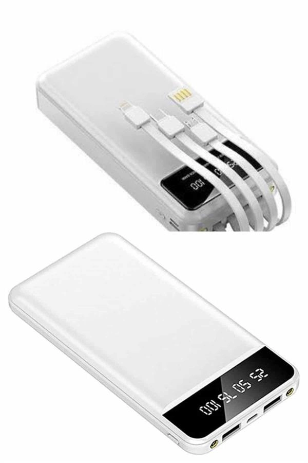 Powerbank Şarj Cihazı 4 Çıkışlı 20.000 Mah Powerbank Kompakt Yüksek Kapasiteli Hızlı Şarj ( Lisinya )