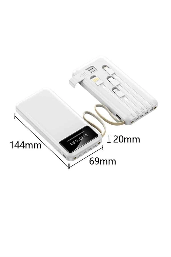 Powerbank Şarj Cihazı 4 Çıkışlı 20.000 Mah Powerbank Taşınabilir Çoklu Giriş ( Lisinya )