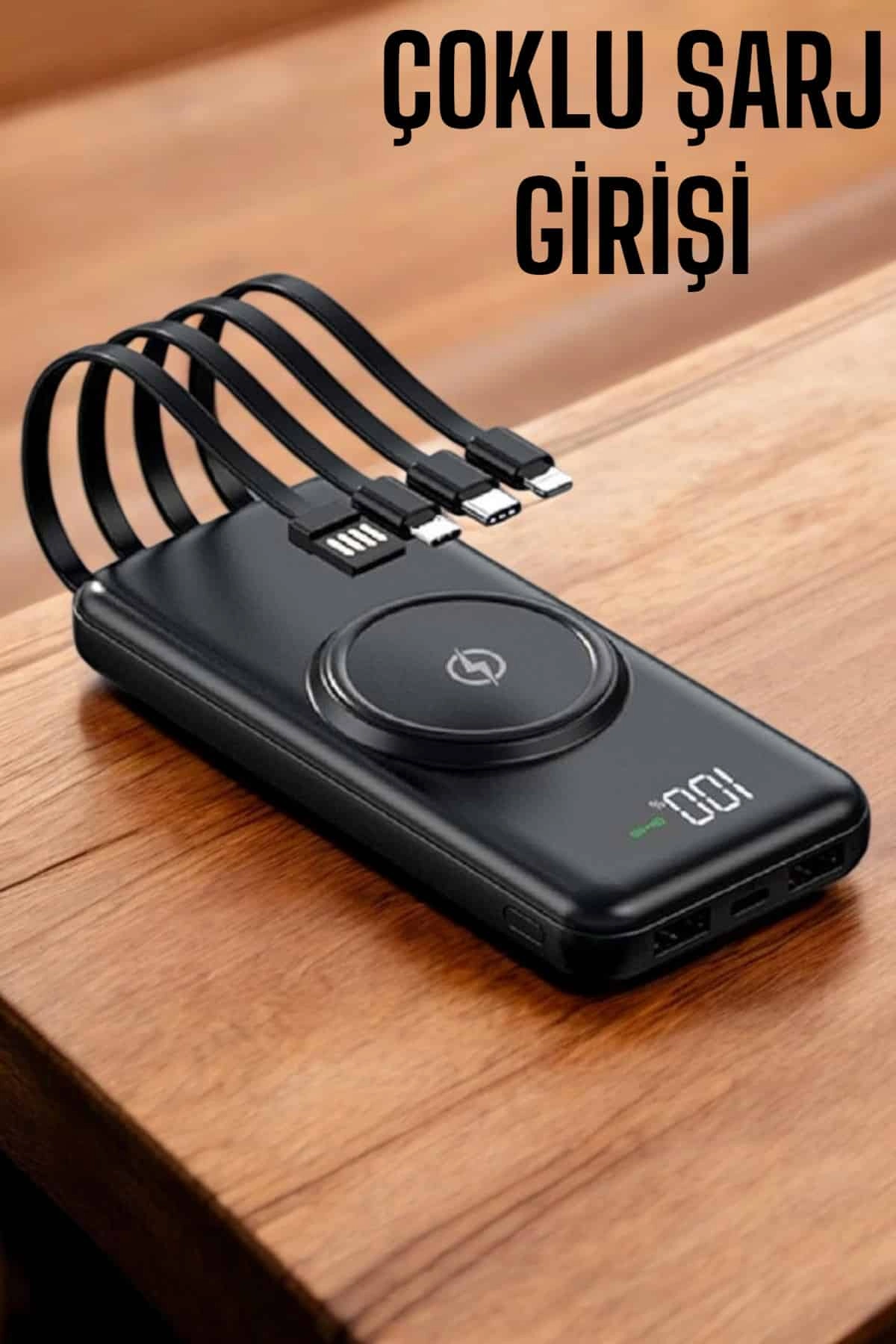 Powerbank Taşınabilir 10.000 Mah Hızlı Şarj Dijital Göstergeli ( Lisinya )