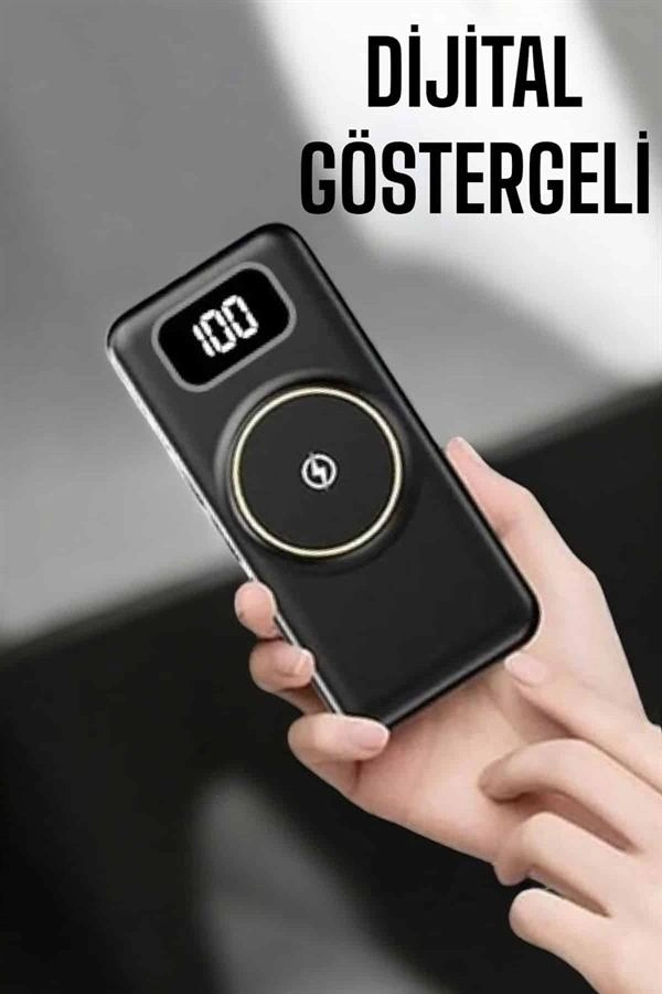 Powerbank Taşınabilir 10.000 Mah Hızlı Şarj Dijital Göstergeli ( Lisinya )