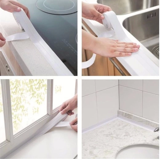 Pratik Beyaz Su Sızdırmaz Lavabo Kenar Bandı (3.2m) ( Lisinya )