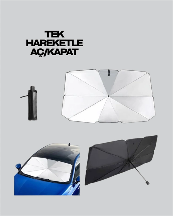 Pratik Ön Cam Güneşliği – Geniş Kapsama Alanı, Kolay Saklama ( Lisinya )
