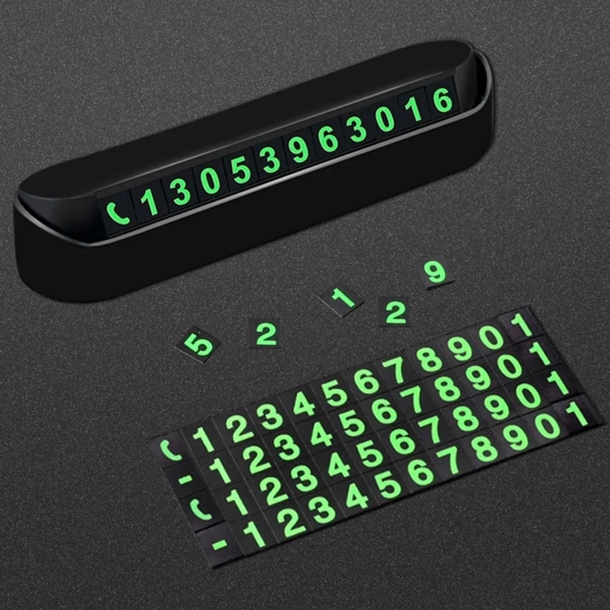 Pratik Fosforlu Telefon Numarası Yamzak İçin Araç İçi Oto Numaratör Numaralık ( Lisinya )