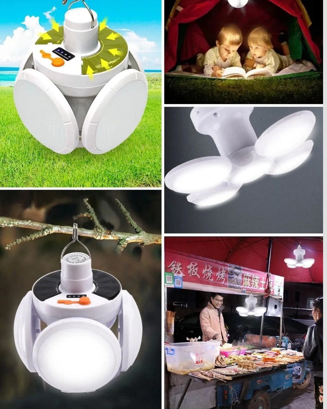 Pratik Katlanabilir Solar Led Aydınlatma Lambası ( Lisinya )