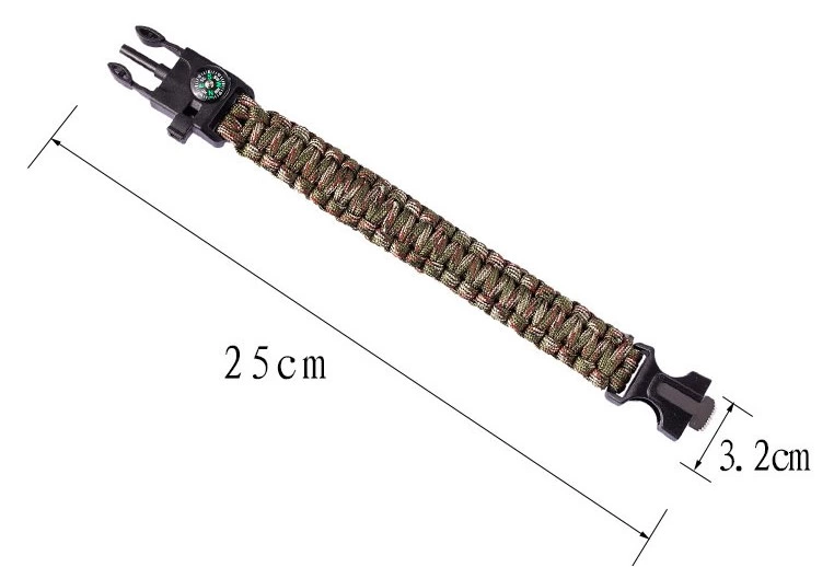 Pratik Survival Kamp Bileklik Düdük Çok Amaçlı ( Lisinya )