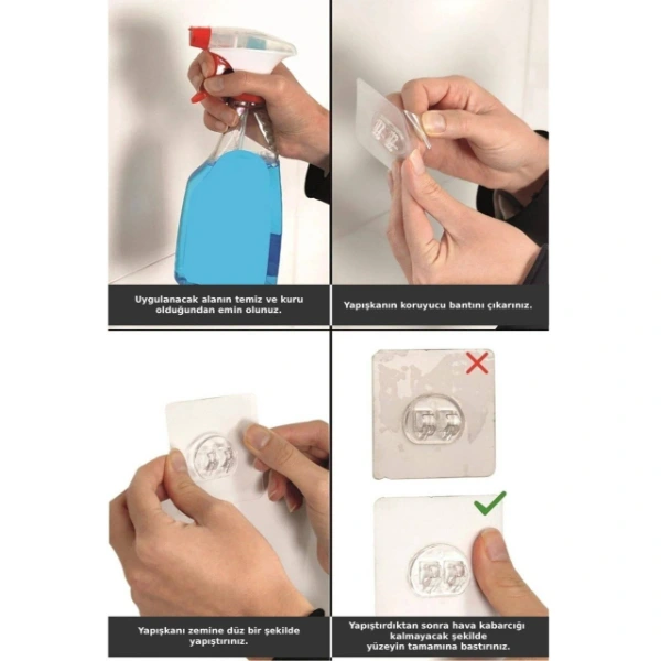 Pratik Yapışkanlı Metal Tuvalet Kağıdı Tutucu ( Lisinya )