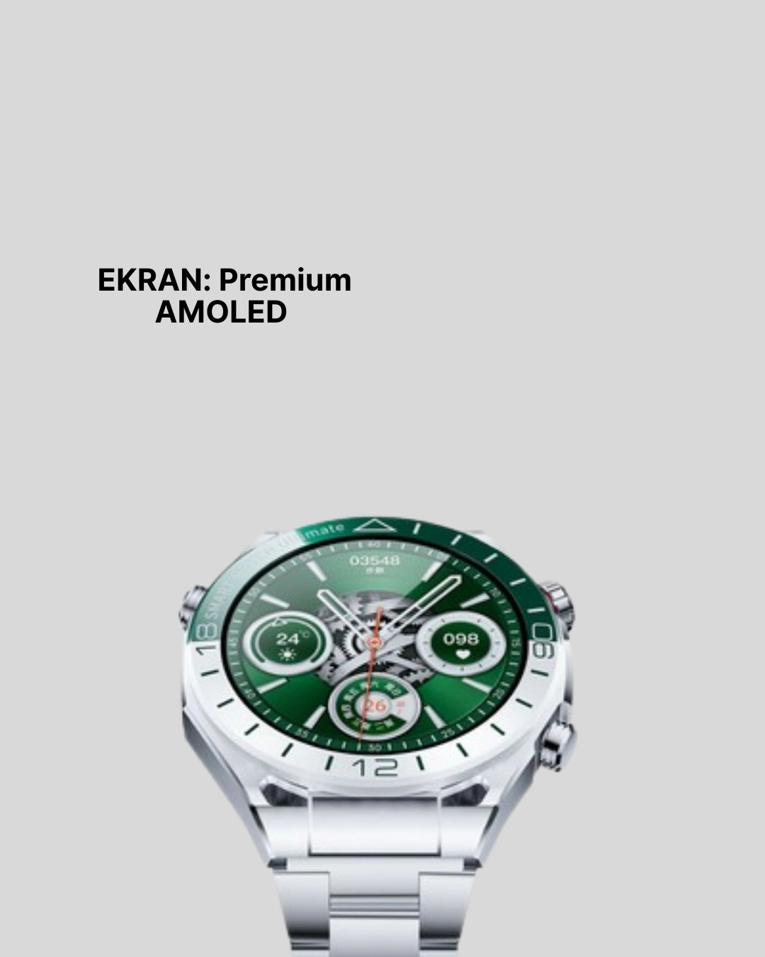 Premium Amoled Akıllı Saat Gps Harita Desteği Bluetooth Arama Sağlık Takipli ( Lisinya )