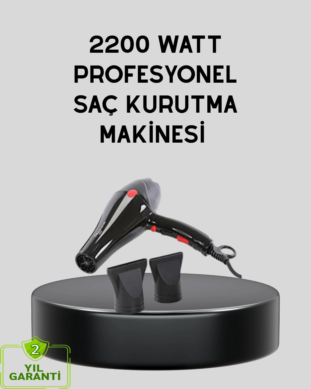 Profesyonel 2200w Fön Makinesi – Ac Motorlu, Hızlı Kurutma, Hafif Tasarım ( Lisinya )