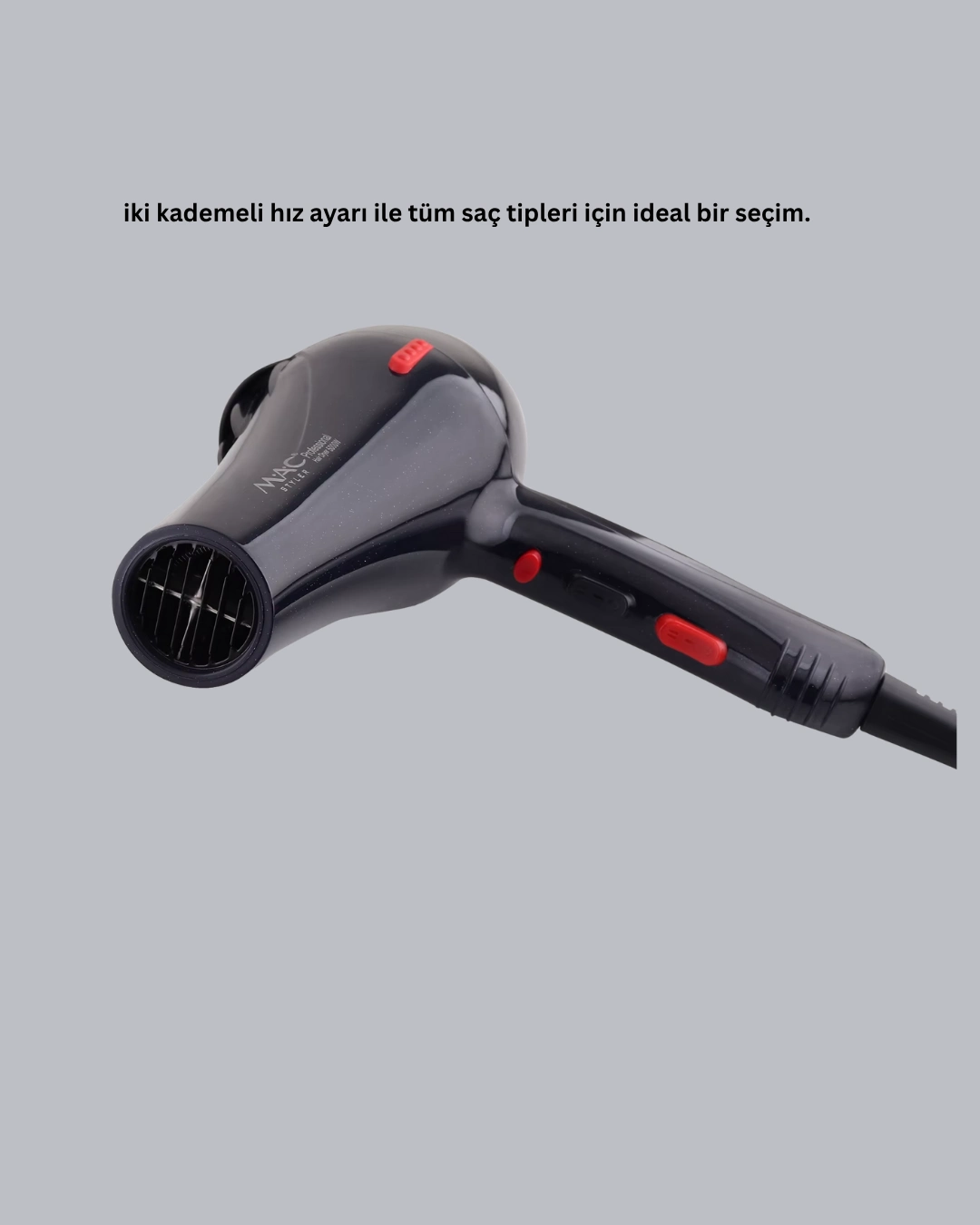 Profesyonel 2200w Fön Makinesi Soğuk Sıcak Üflemeli İki Kademeli ( Lisinya )