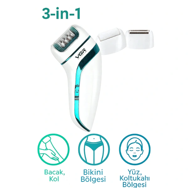 Profesyonel 3 Başlıklı Epilasyon Aleti ( Lisinya )