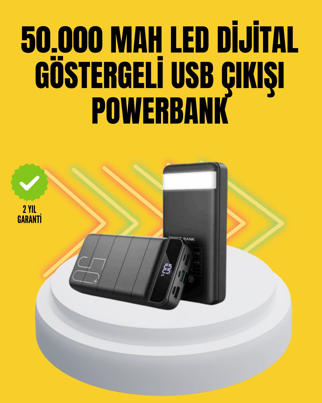 Profesyonel 50.000 Mah Powerbank – Aynı Anda Birden Fazla Cihaz Şarj Eden, Dayanıklı Ve Güvenli Taşınabilir Şarj Cihazı ( Lisinya )