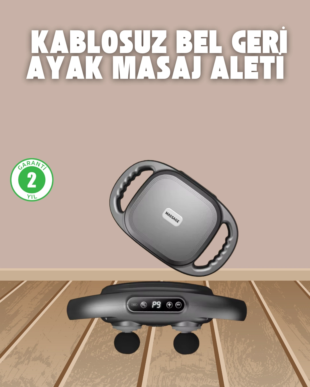 Profesyonel 6 Başlıklı Şarjlı Masaj Tabancası 2000 Mah Güçlü Performans ( Lisinya )