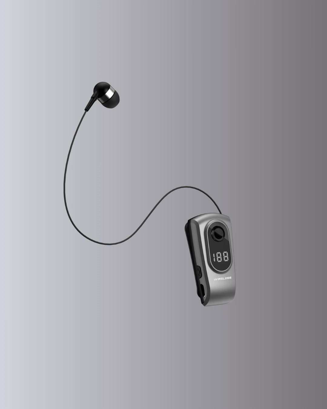 Profesyonel Bluetooth Kulaklık – Klipsli, Titreşimli, Dijital Göstergeli ( Lisinya )