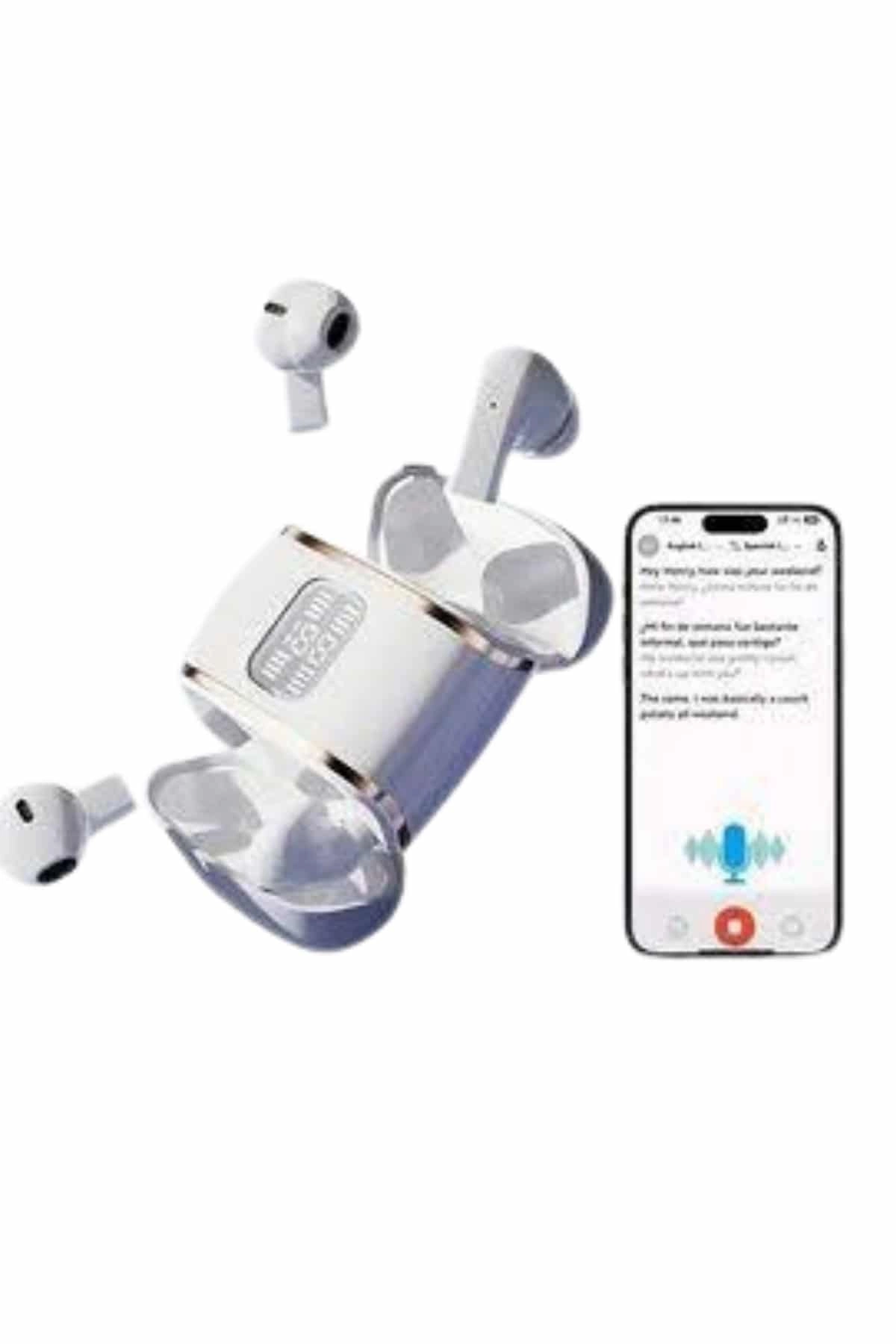 Profesyonel Dijital Göstergeli Düşük Gecikme Bluetooth Kulaklık Çift Kulaklık ( Lisinya )