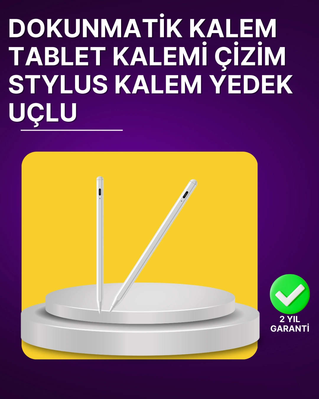 Profesyonel Dijital Kalem – Hassas Eğim Sensörü Ve Uzun Süreli Kullanım ( Lisinya )