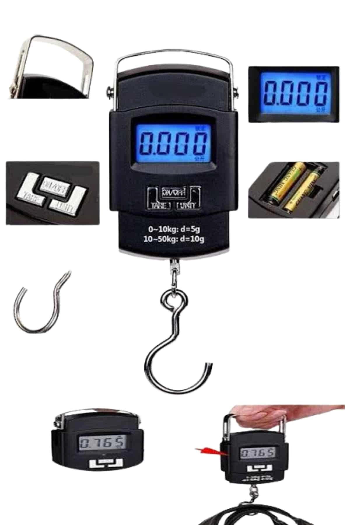 Profesyonel El Terazisi El Kantarı 50 Kg Dijital Göstergeli Tartı ( Lisinya )