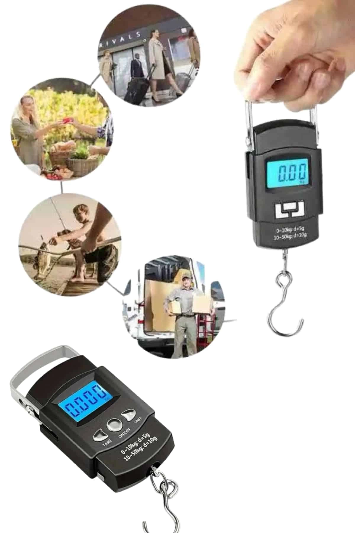 Profesyonel El Terazisi El Kantarı 50 Kg Dijital Göstergeli Tartı ( Lisinya )