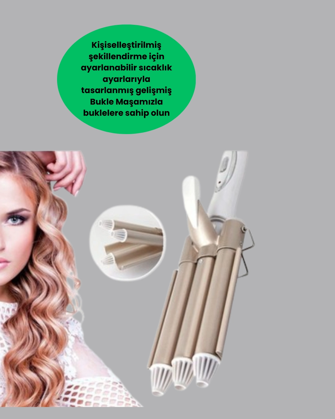 Profesyonel Kullanıma Uygun Bukle Maşası ( Lisinya )