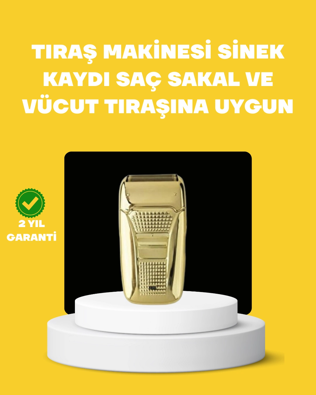 Profesyonel Kuru Kullanım Sakal Tıraş Makinesi Çift Başlıklı ( Lisinya )