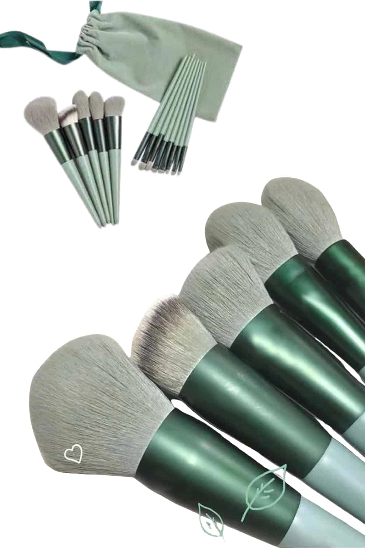 Profesyonel Makyaj Fırça Seti 13 Parça Yumuşak Kıllı Fırça Seti Far Fırçası ( Lisinya )