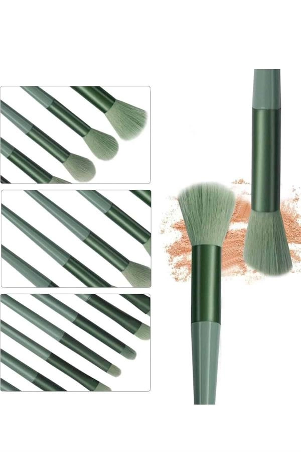 Profesyonel Makyaj Fırça Seti 13 Parça Yumuşak Kıllı Fırça Seti Far Fırçası ( Lisinya )