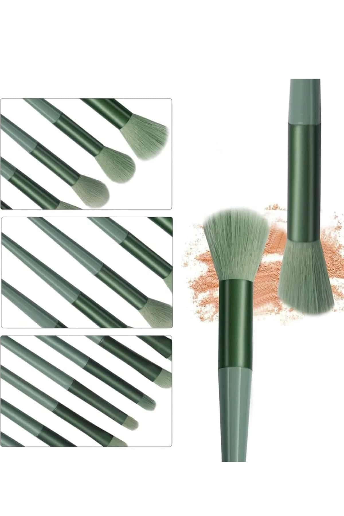 Profesyonel Makyaj Fırça Seti 13 Parça Yumuşak Kıllı Fırça Seti Far Fırçası ( Lisinya )