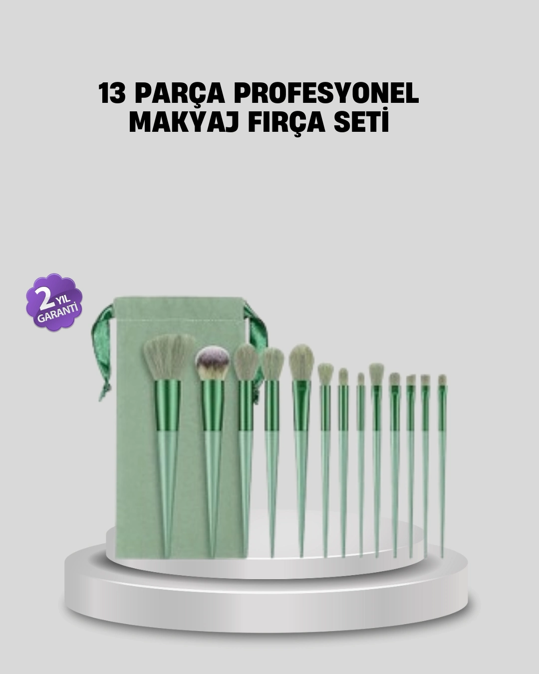 Profesyonel Makyaj Fırça Seti Yumuşak Kıllı Taşınabilir Çantalı ( Lisinya )