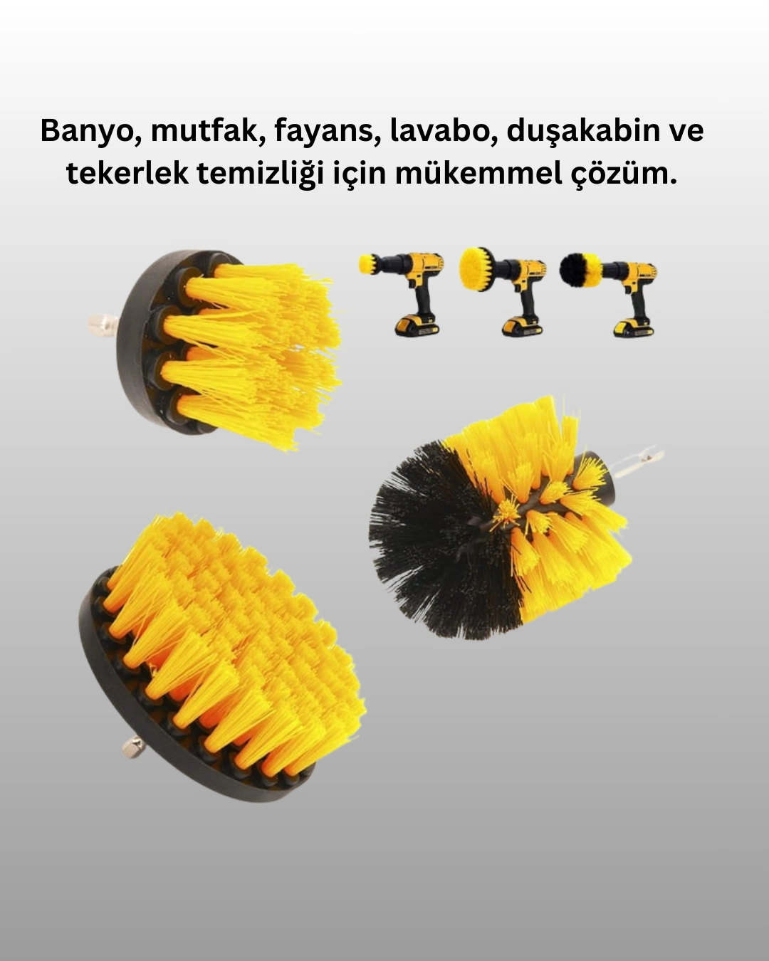 Profesyonel Matkap Ucu Temizlik Fırçası 3’lü Set ( Lisinya )