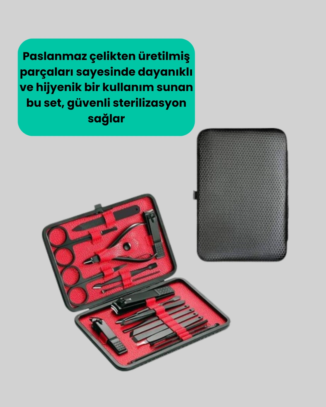 Profesyonel Paslanmaz Çelik Manikür & Pedikür Seti ( Lisinya ) Profesyonel Paslanmaz Çelik Manikür & Pedikür Seti ( Lisinya )