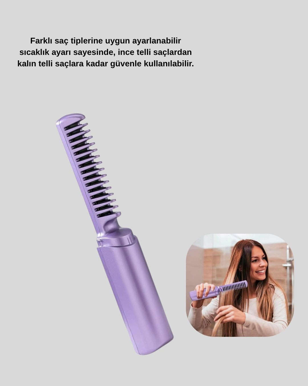 Profesyonel Saç Düzleştirici – Saç Tipine Göre Ayarlanabilir Sıcaklık Ve Koruma ( Lisinya )